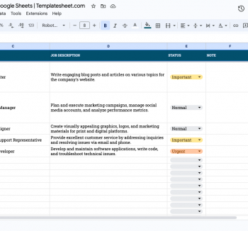 Task management form using Google Sheets