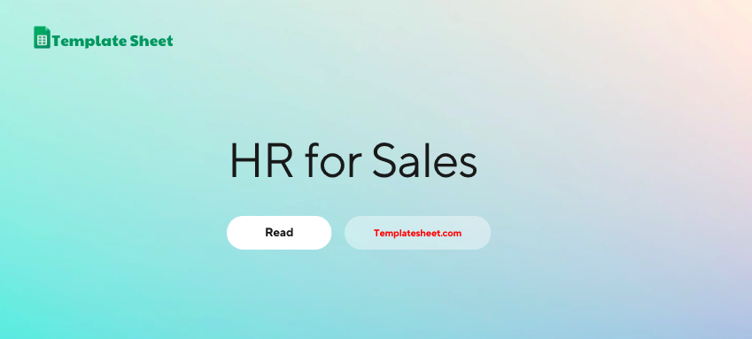 HR for Sales Standardization